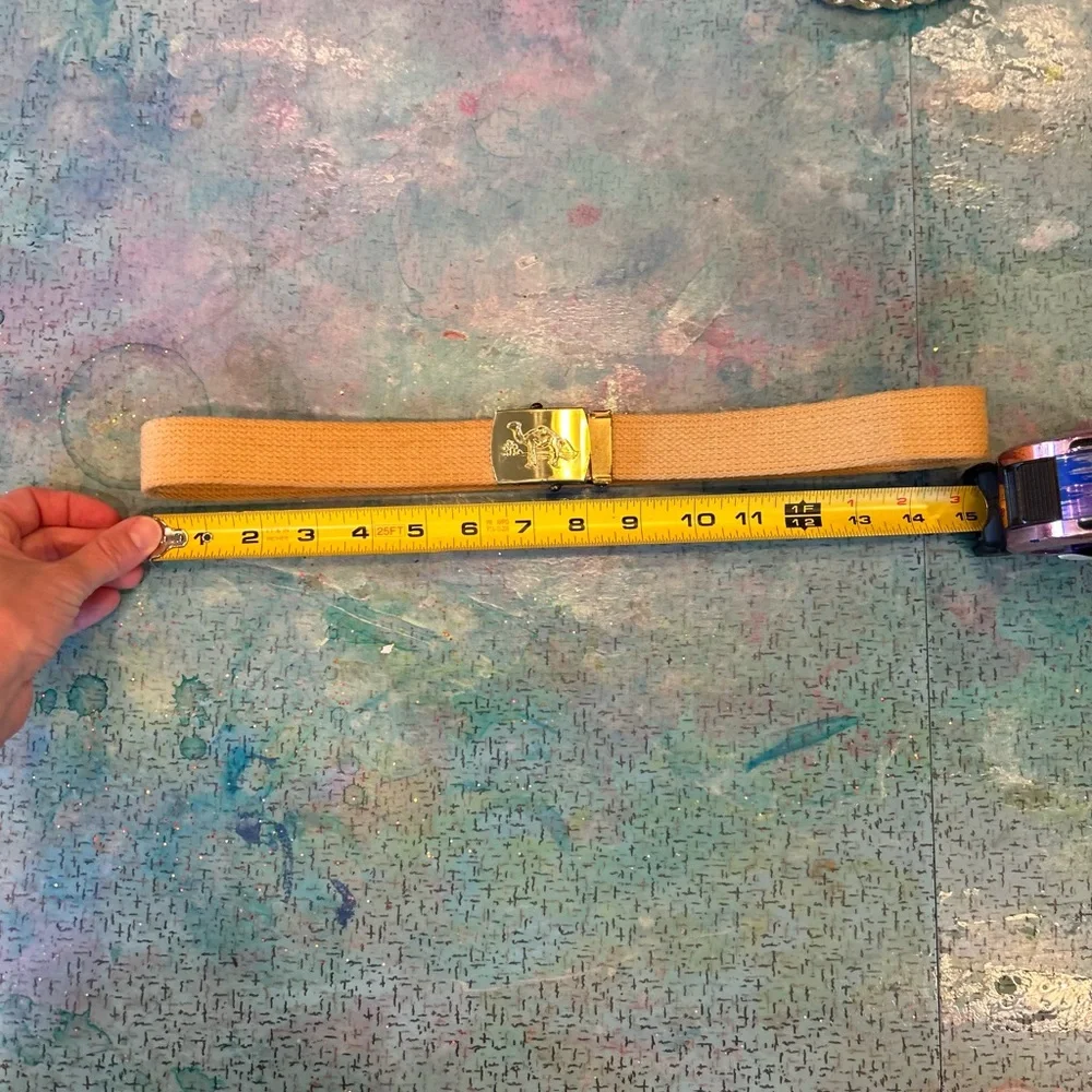 Vintage Camel Buckle Tan Belt